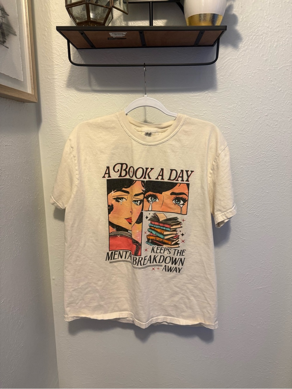 A Book A Day Graphic Tee - Cream